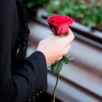 Роза на похоронах