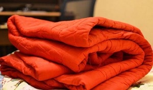 оранжевое одеяло