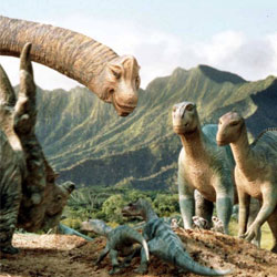 динозавр с детенышами